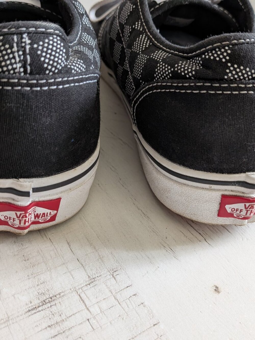 Vans Atwood Black White Checkered Skater Shoes Sneakers Men's Size 14 - Picture 10 of 11